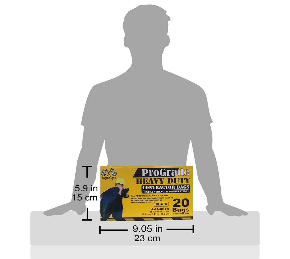 42 Gallon Black Heavy Duty Contractor Trash Bags P46742