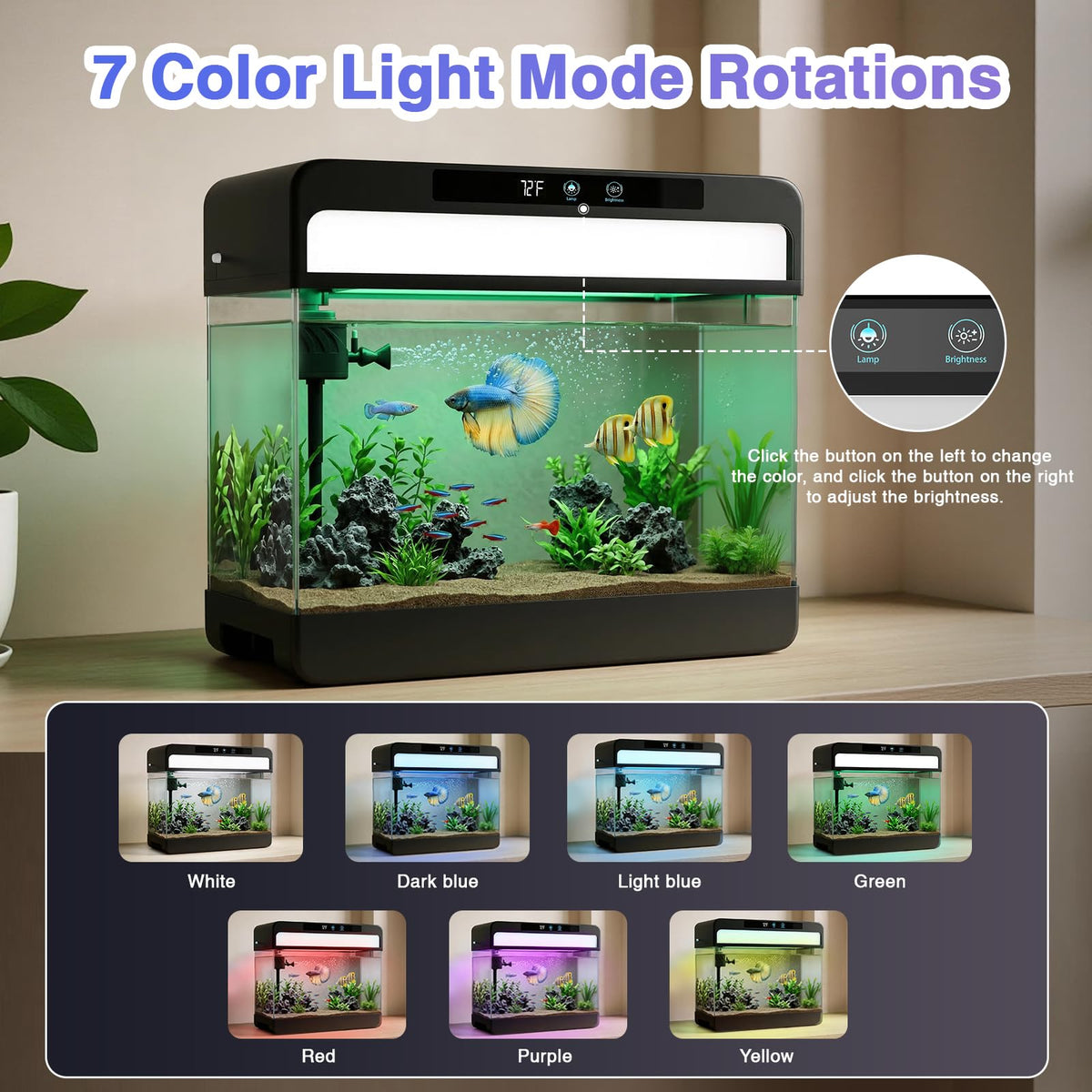 3 Gallon Black Aquarium Starter Kit U878