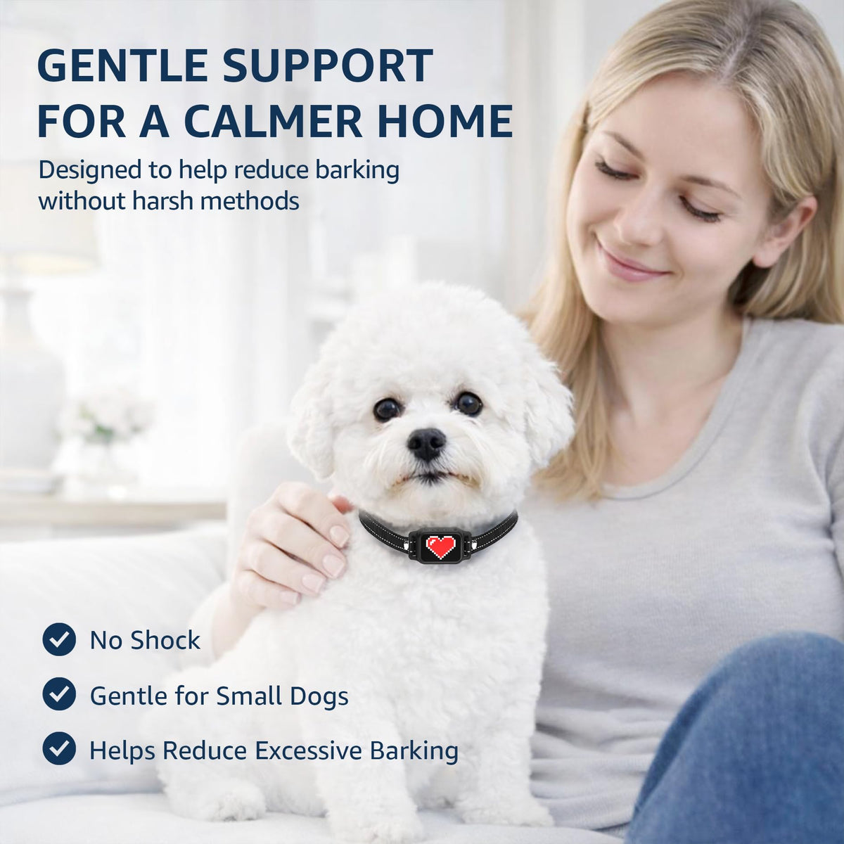 Small Dogs Bark Collar with Magnetic Charging W9080