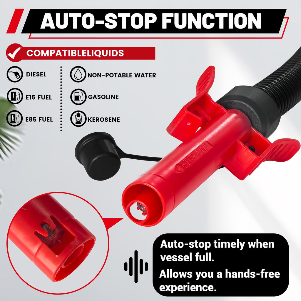 Battery Powered Fuel Transfer Pump with Automatic Stop Nozzle Q4943