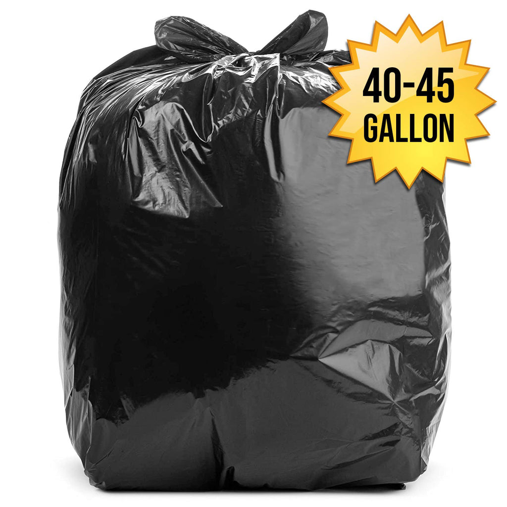 Black 40-45 Gal Trash Bags, 1.5 MIL, 100 Pk Z8047