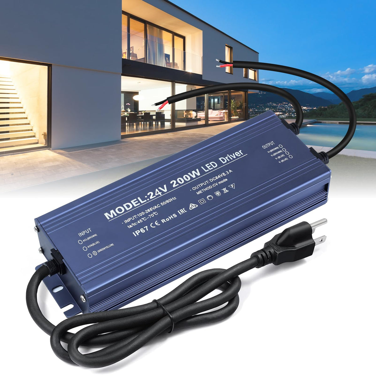 24V 200W Waterproof IP67 LED Power Supply S85388