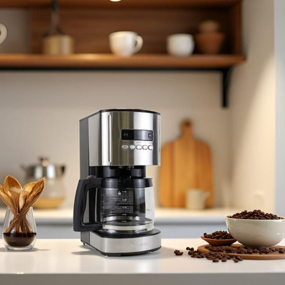 Programmable Drip Coffee Maker with Glass Pot, 12 Cup Black P6219