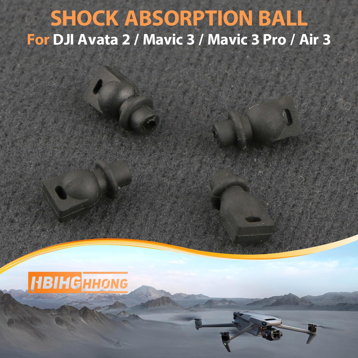 4Pcs Gimbal Shock Absorption Rubber Damper Mounts with Repair Tools C887