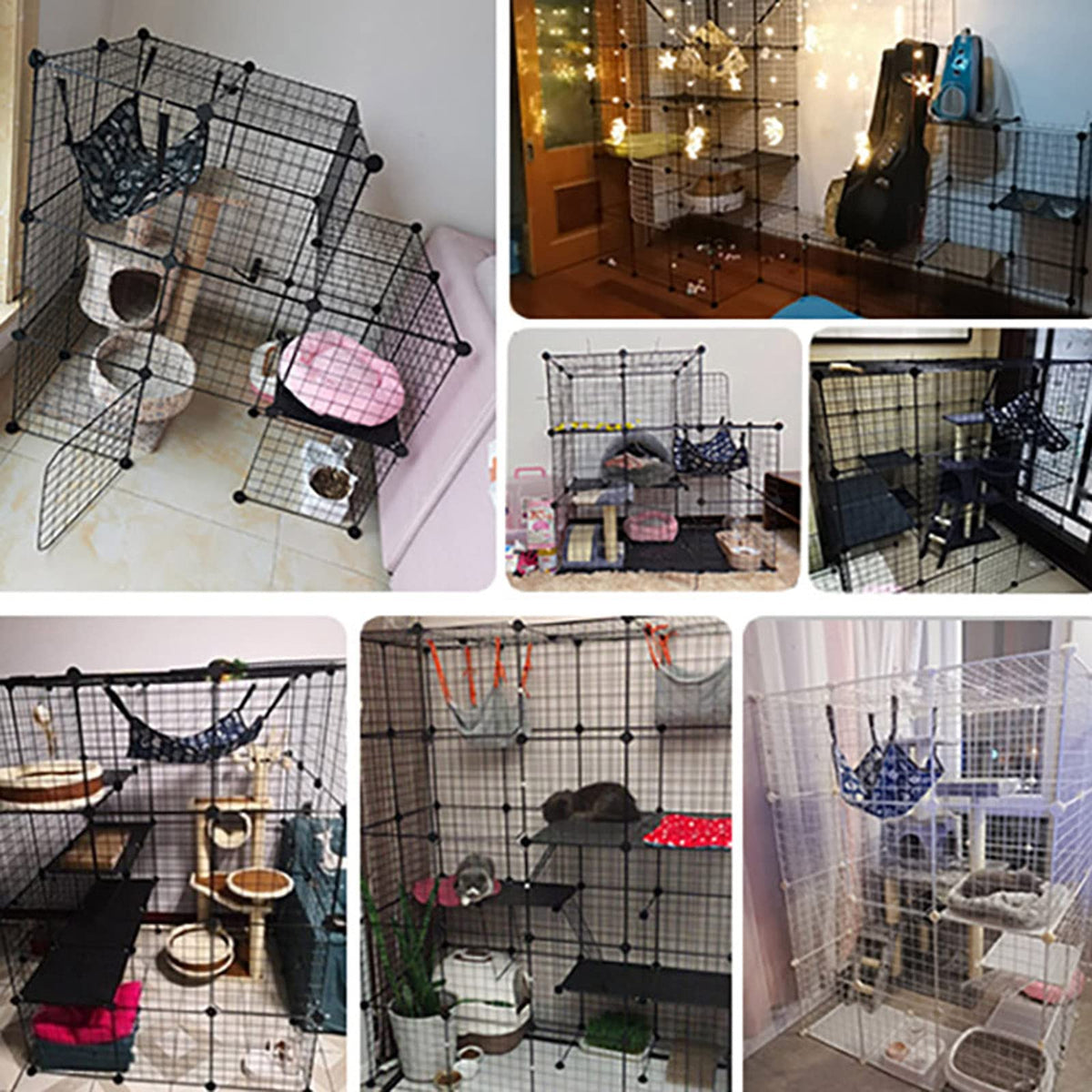 Metal Wire Small Animal Cage 111 * 111 * 146cm O183