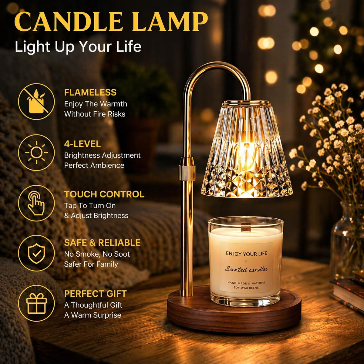 Candle Warmer Lamp with Timer & Dimmer F518974