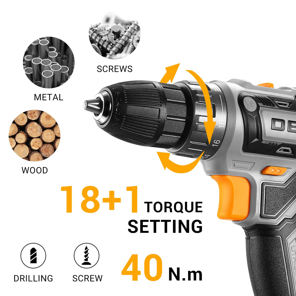 Cordless Drill 20V with Battery and Charger T9310