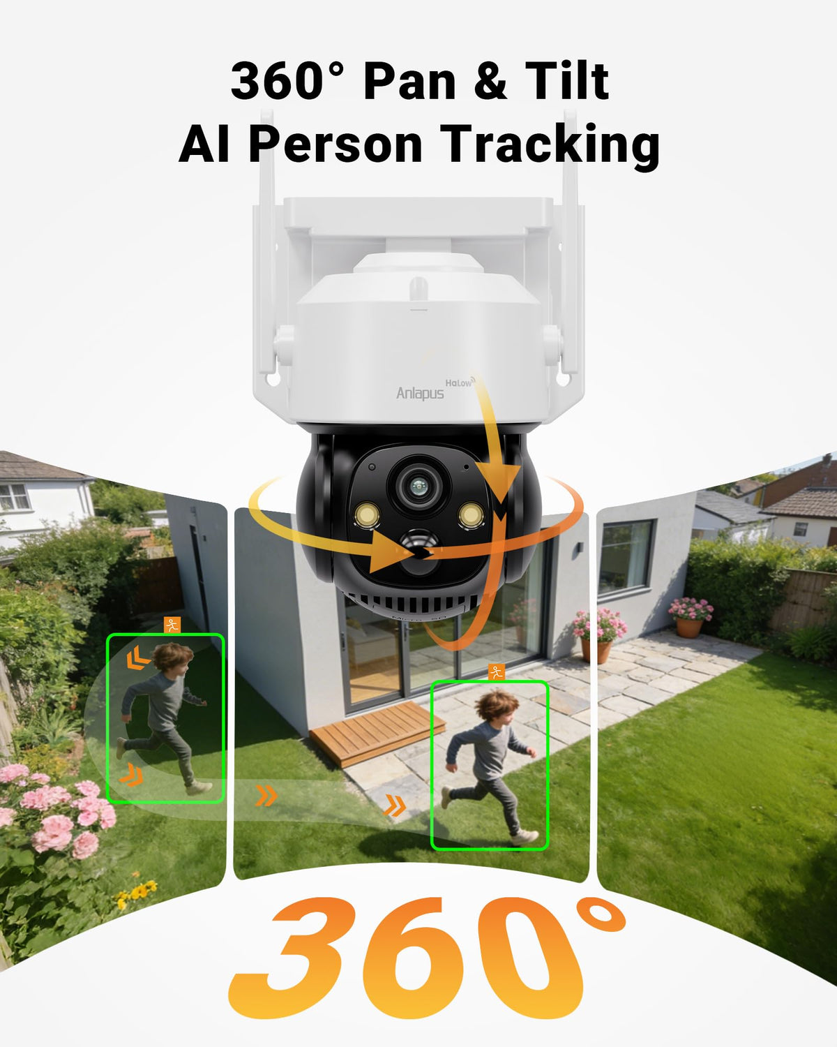 4MP 360° Pan Tilt Solar 4 Camera Security System B9880