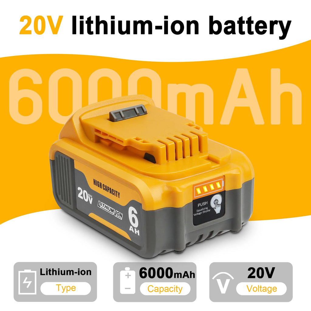 2 Pack 20V 6Ah Replacement Battery A30949