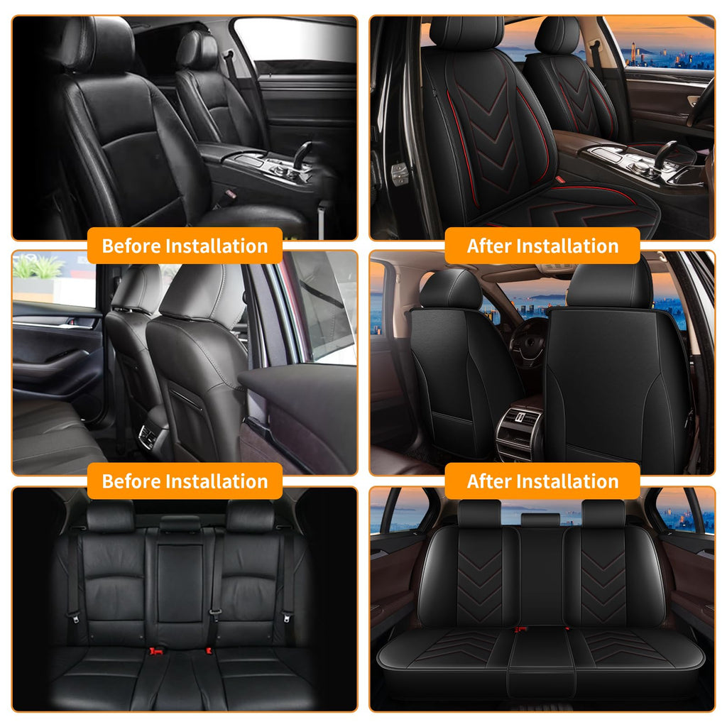 Waterproof Leather Full Set Car Seat Covers U863115