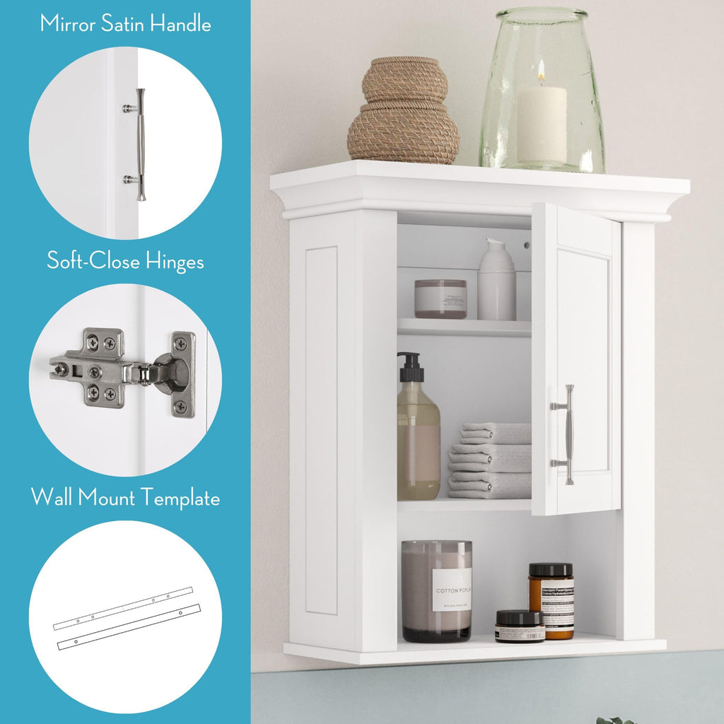 White Wall Mount Medicine Cabinet C65818