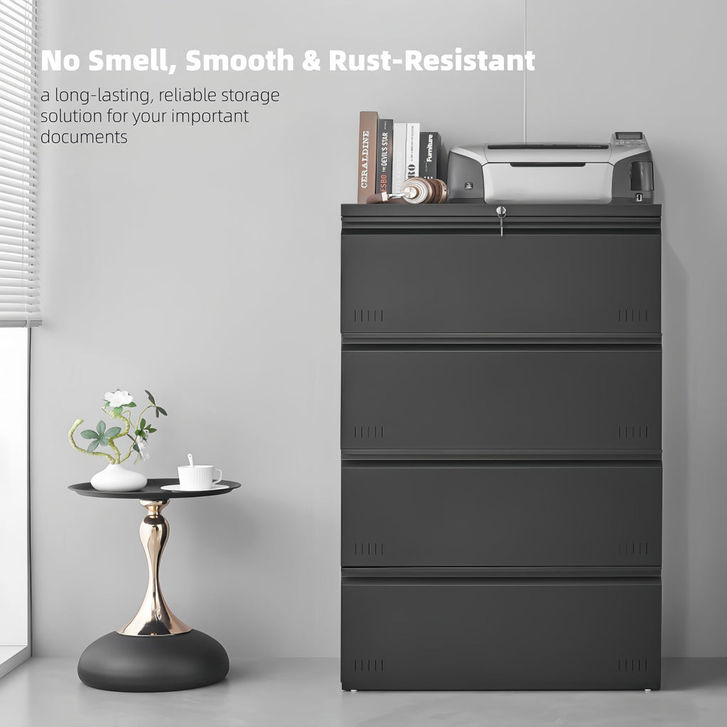 4 Drawer Metal File Cabinet with Lock E38488