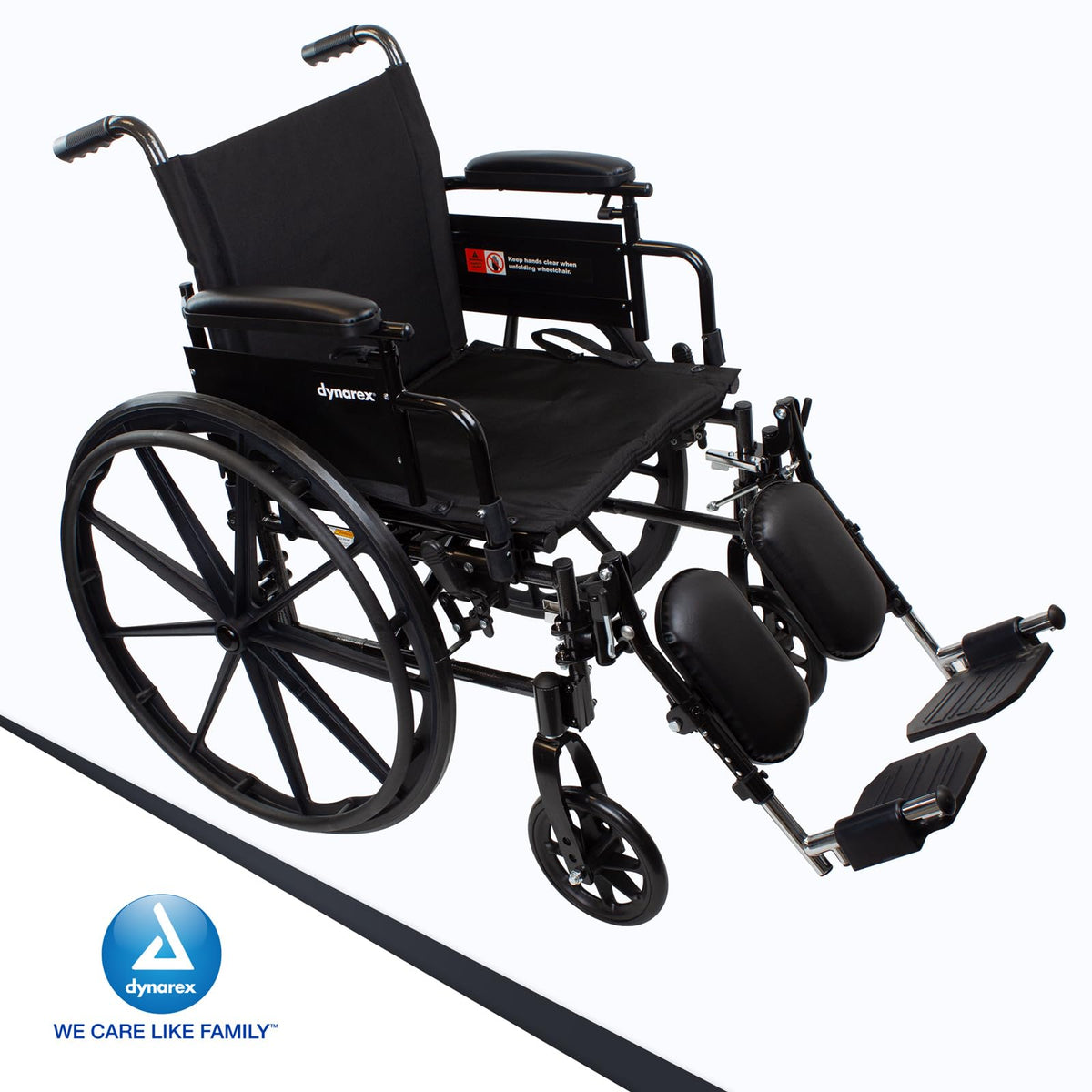 Black Nylon Wheelchair with Elevated Leg Rest M992004