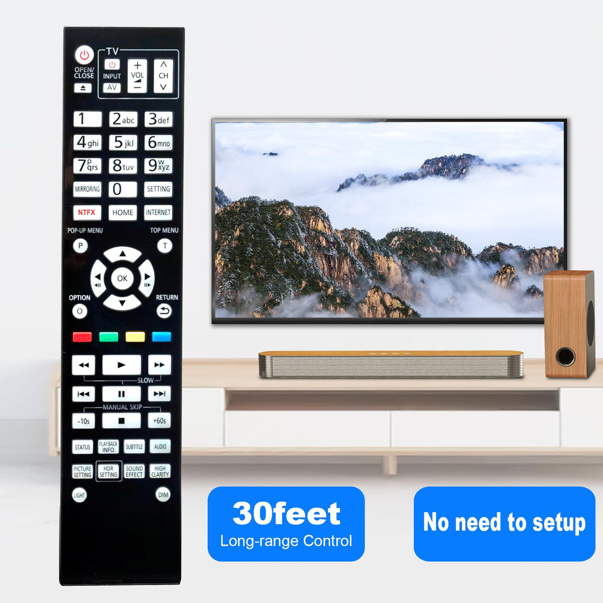 Replace Remote Control for 4K Blu-ray Player J907810