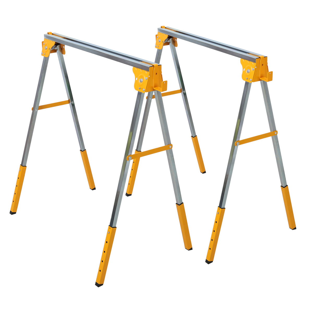 Adjustable Folding Steel Sawhorse 2-Pack 1000 lbs Capacity C511474