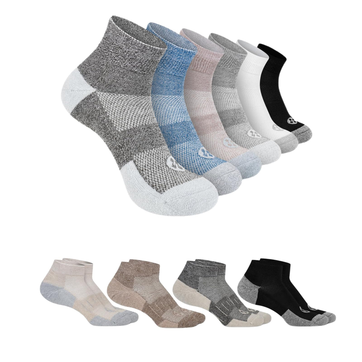 Diabetic Socks for Men, 10 Pairs Ankle & Low Cut Size 9-15 F44501