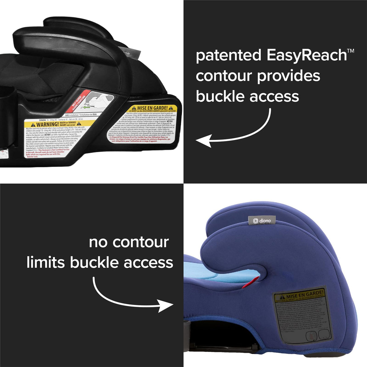 Black Backless Booster, Pack of 2 C11604