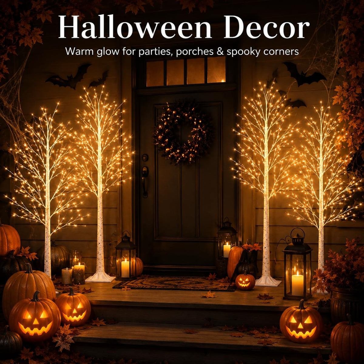 4FT 64 LEDs Birch Tree with Lights K830