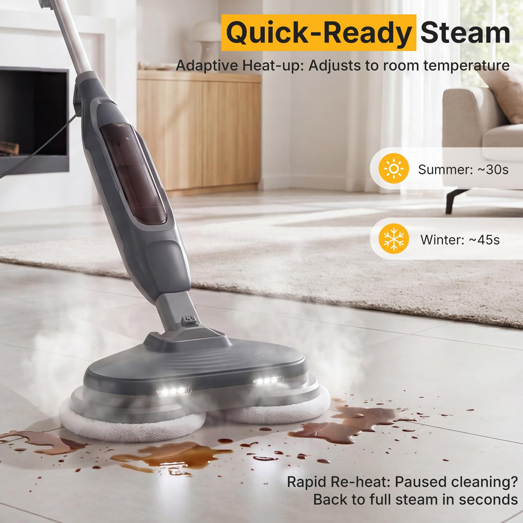 Dual Rotating Scrub & Steam Mop I880132