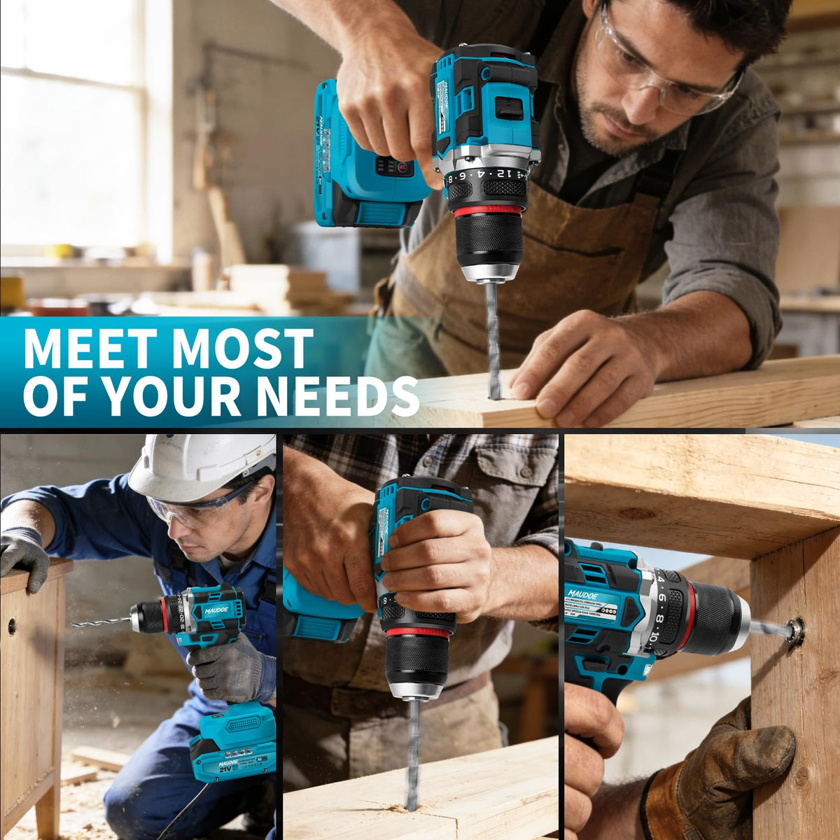 21V Brushless Cordless Drill with 2 Batteries & Charger O63413