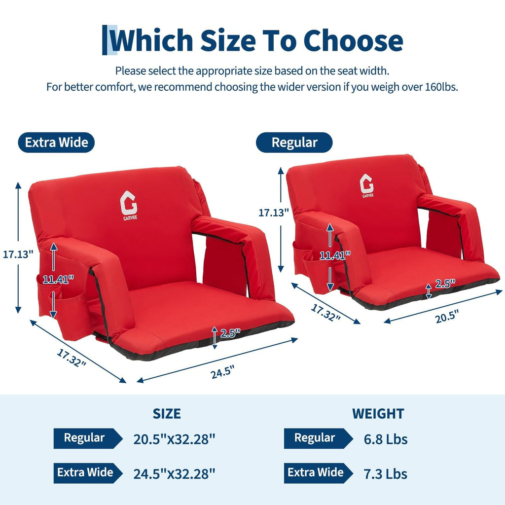 2 PCS Portable Folding Stadium Bleacher Chair O84024