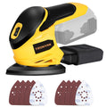 Cordless Detail Sander, 12,000 OPM, 10Pcs Sandpapers, Dust Bag Q166357