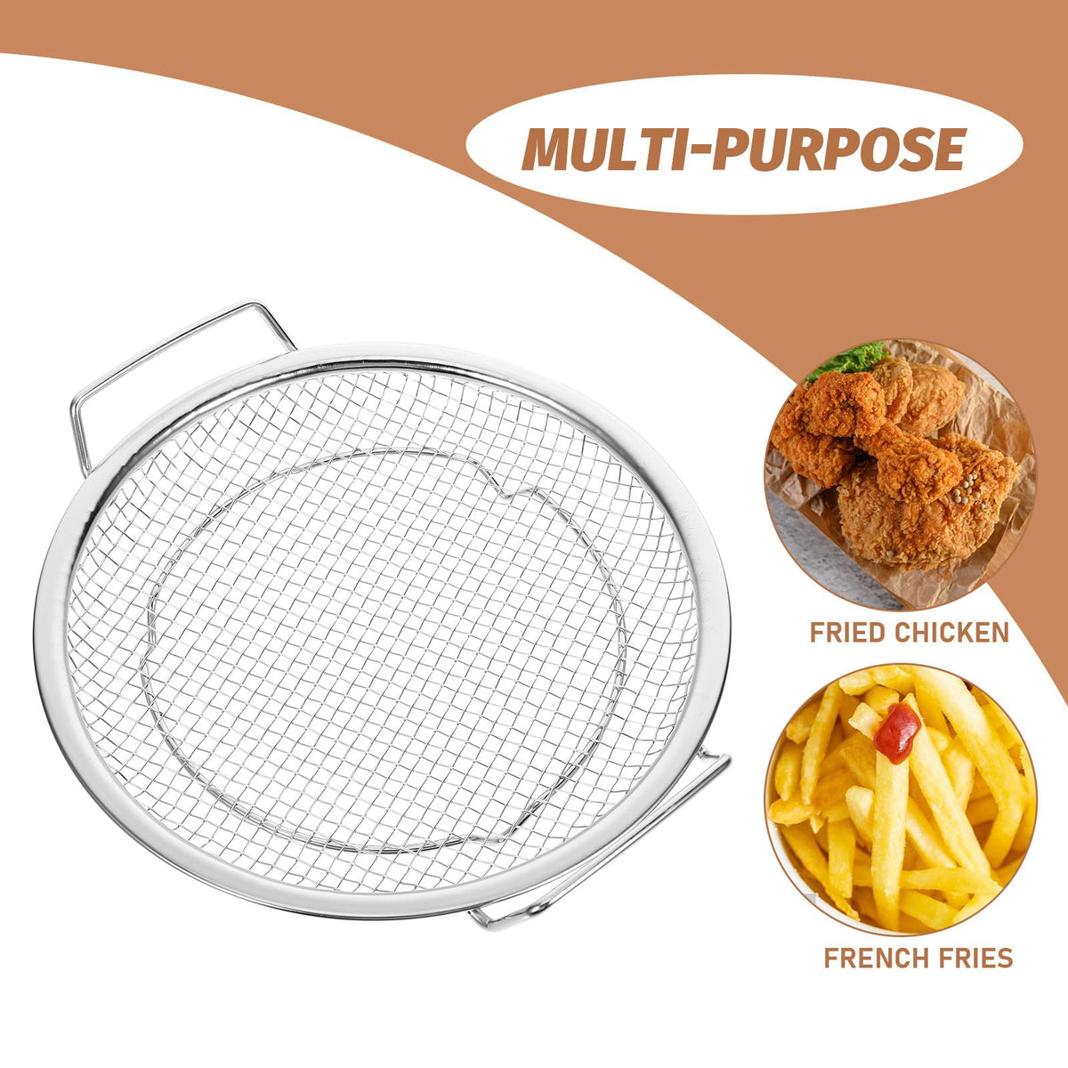 Stainless Steel Frying Basket Strainer 18cm K43851