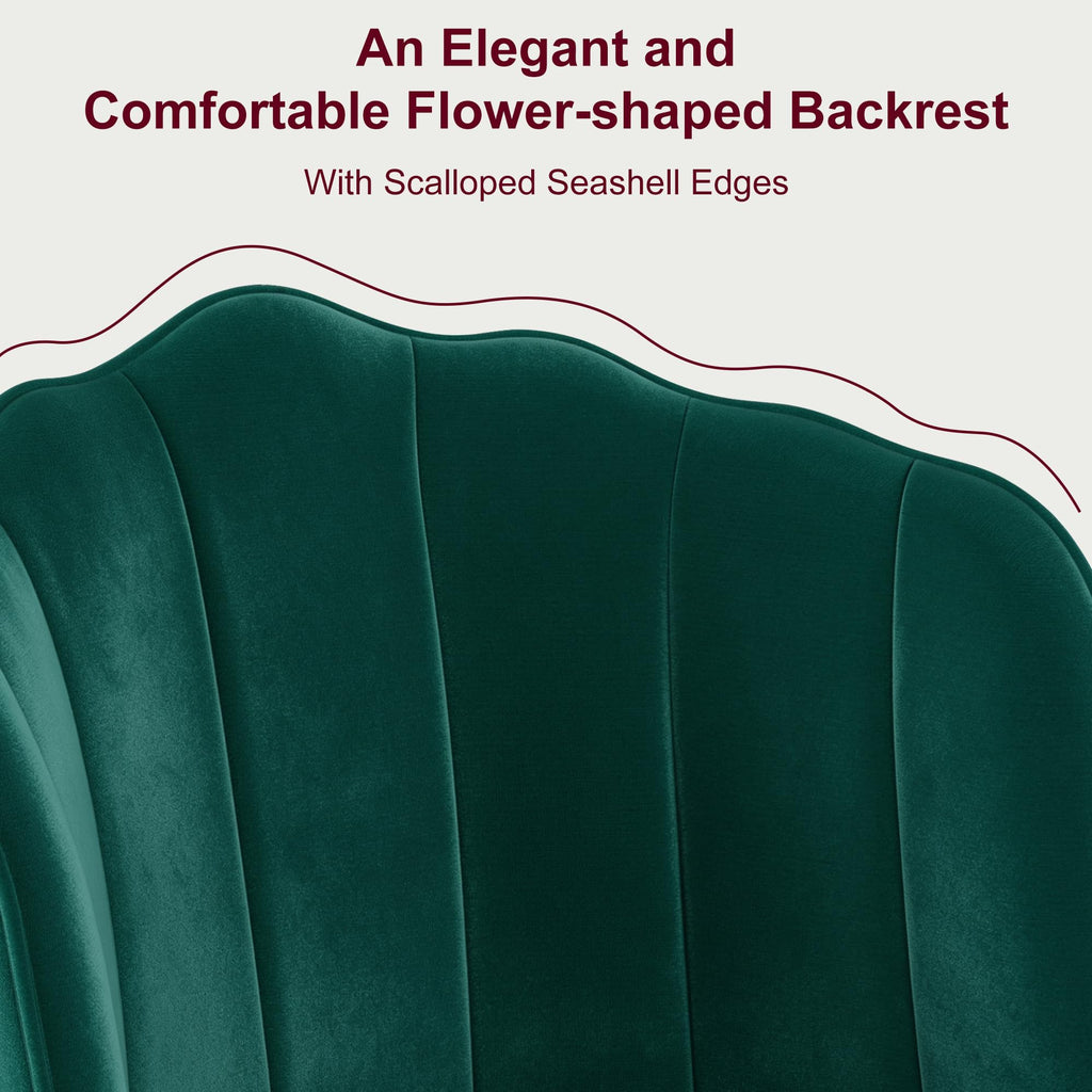 Velvet Dining Chairs Set of 2 Green P3399