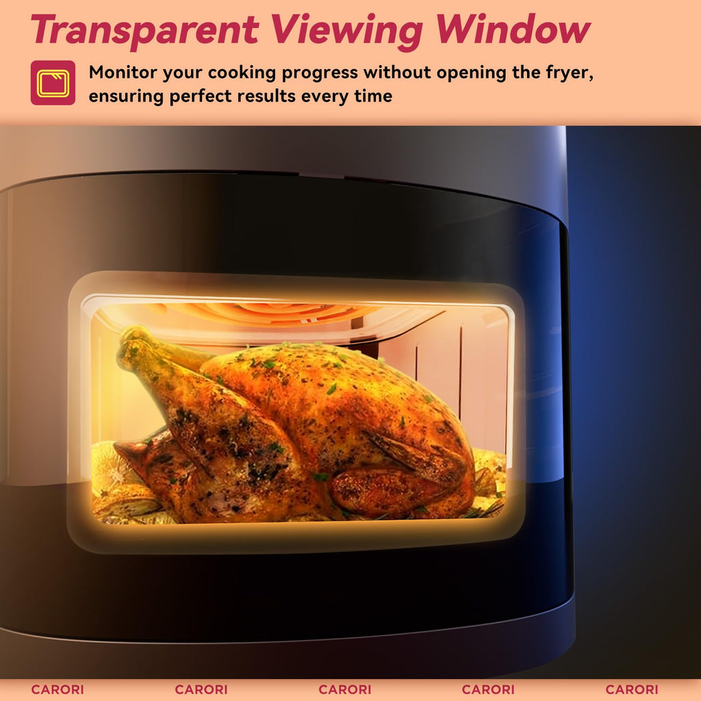 6Qt Air Fryer with Viewing Window, 12 Preset, Nonstick Dishwasher Safe Basket K518