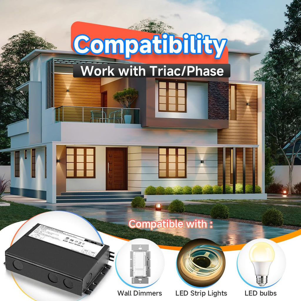 200W Dimmable LED Driver Power Supply 24VDC Transformer J8272