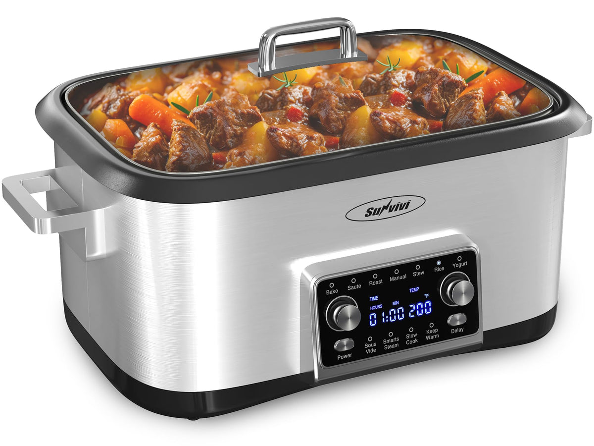 8 Quart Programmable Slow Cooker with Non-stick Pot P4856