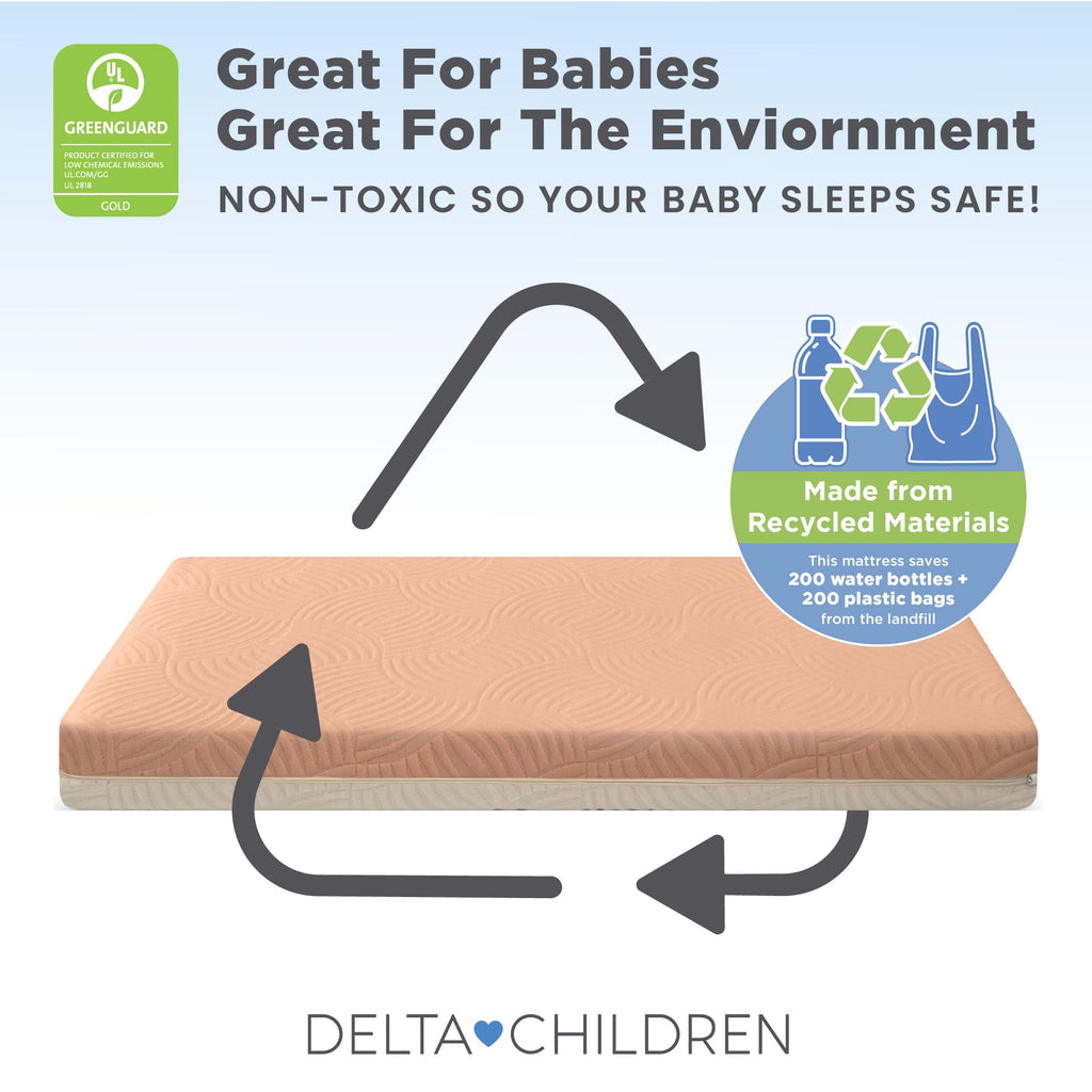 Apricot White Breathable Baby Crib & Toddler Mattress V6992
