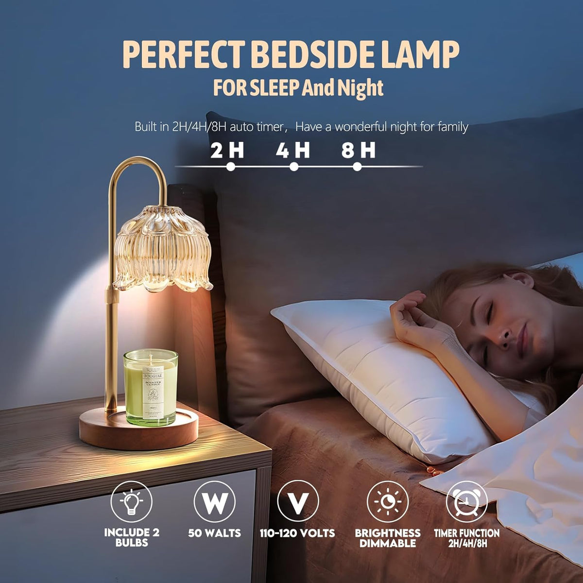 Candle Warmer Lamp with 2 Bulbs K149010