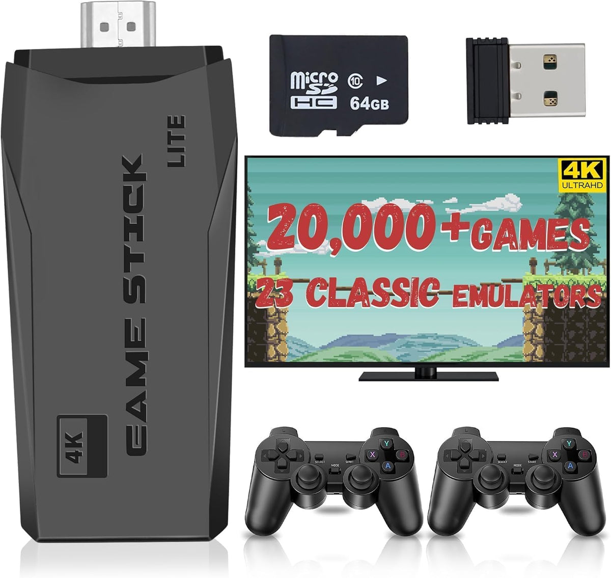 Wireless Retro Game Console with 20,000+ Games and 4k Hdmi Output S415006