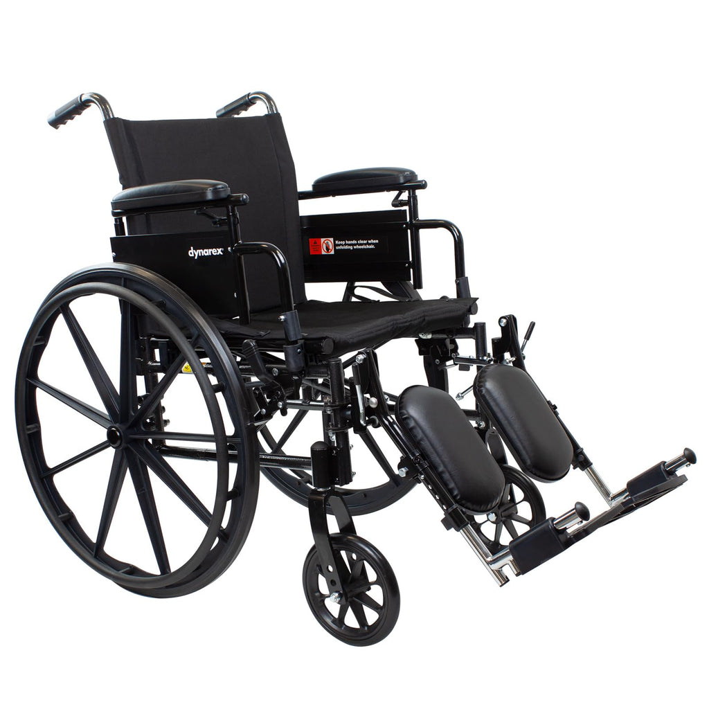 Black Nylon Wheelchair with Elevated Leg Rest M992004