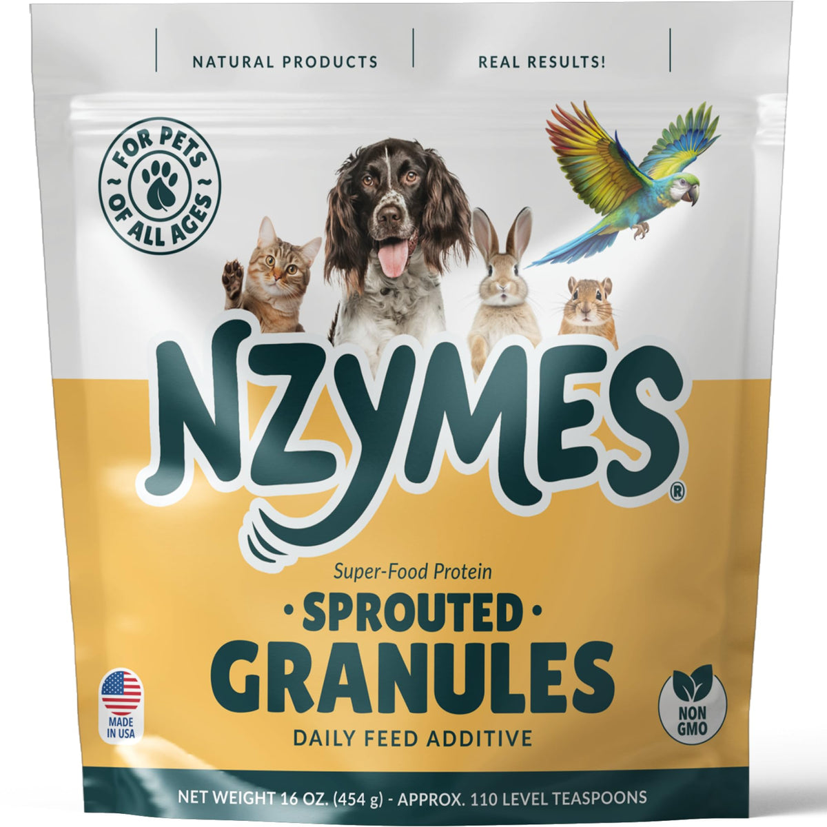 Sprouted Granules Super-Food Topper for Dogs, Cats & Horses, 1 lb R590425