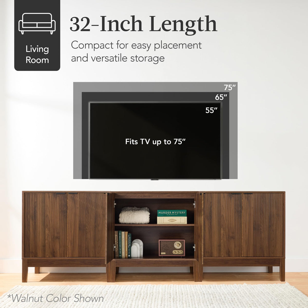2-Door Storage Cabinet with Adjustable Shelves I4157