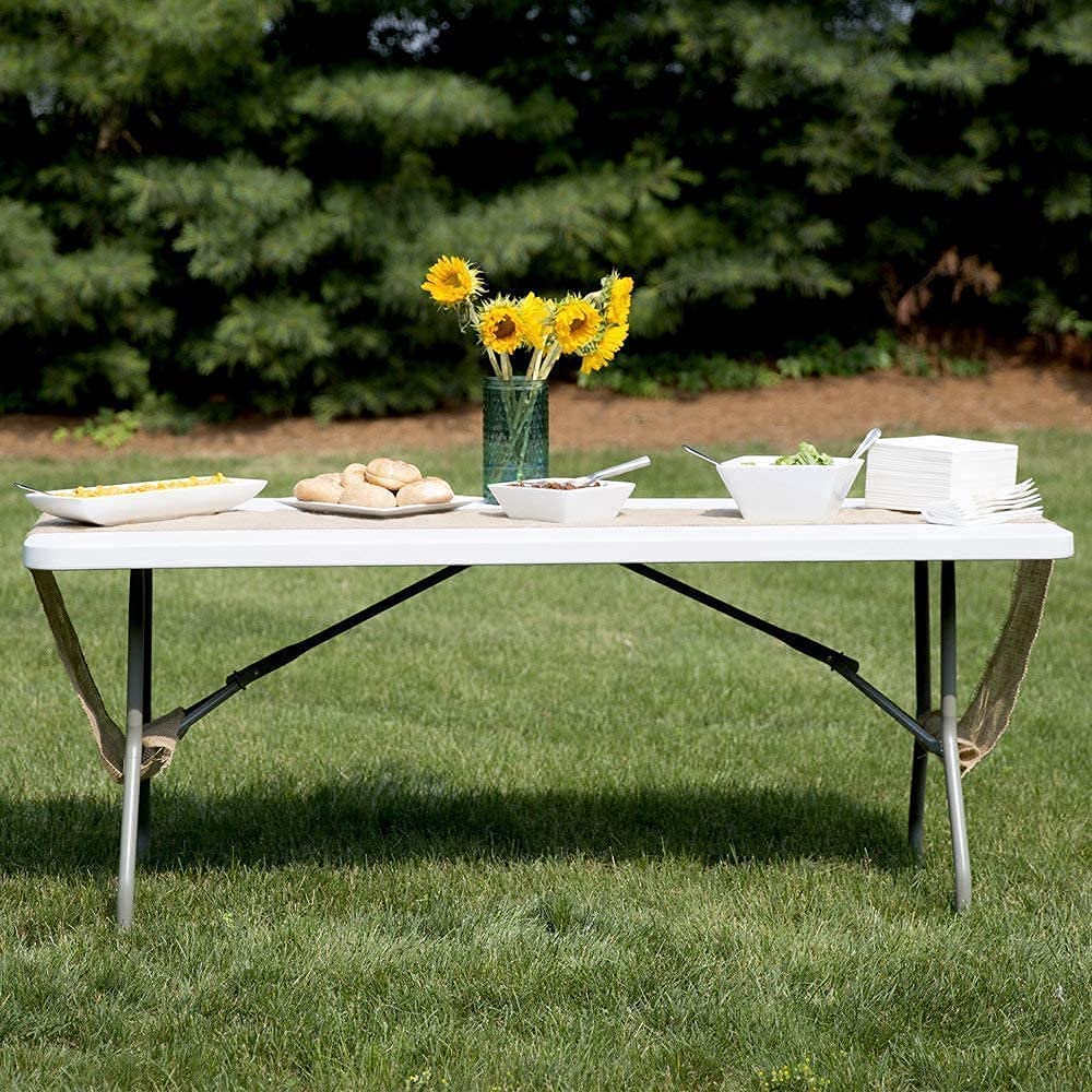 6ft White Plastic Folding Table B7882