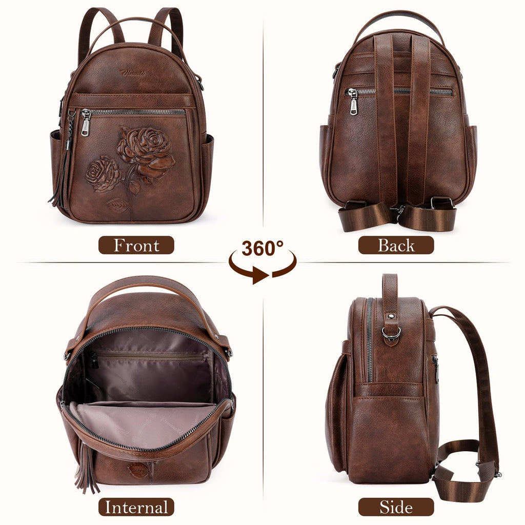 Vegan Leather Mini Backpack Purse G80622