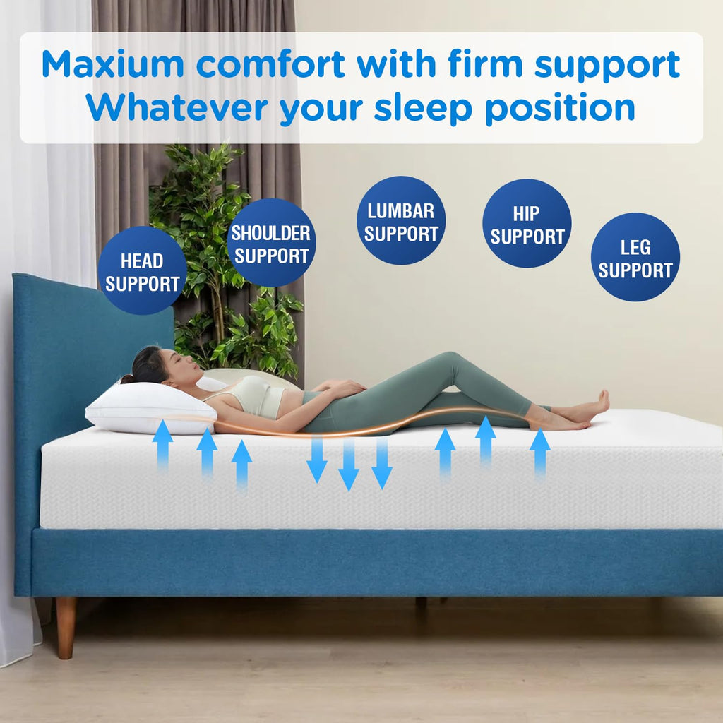 6 Inch Green Tea Cooling Gel Memory Foam Twin Mattress K4632