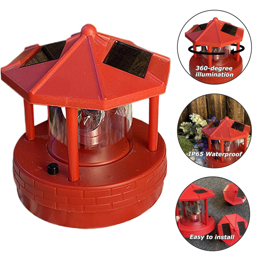 Solar Lighthouse with 360° Rotating Beacon Y85287