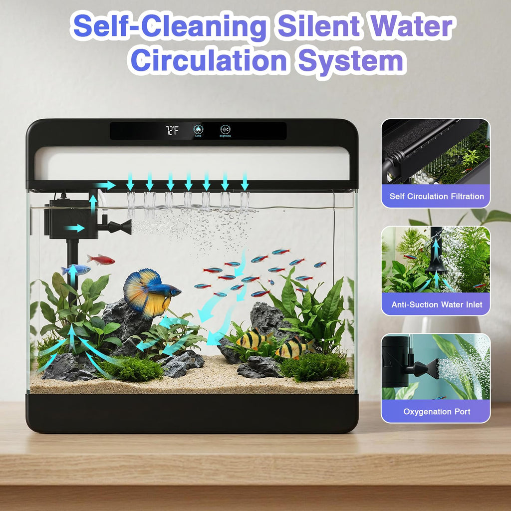 3 Gallon Black Aquarium Starter Kit U878