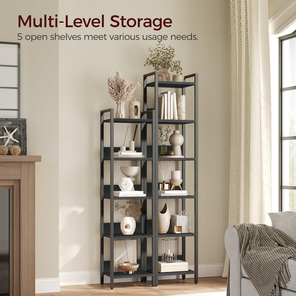 5-Tier Black Bookshelf X297