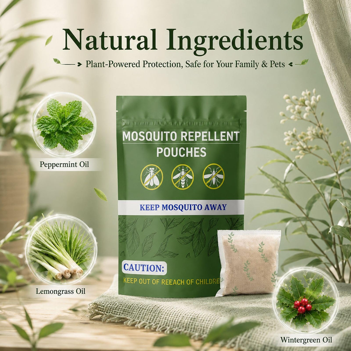 Natural Mosquito Repellent 10 Pouch Z9004
