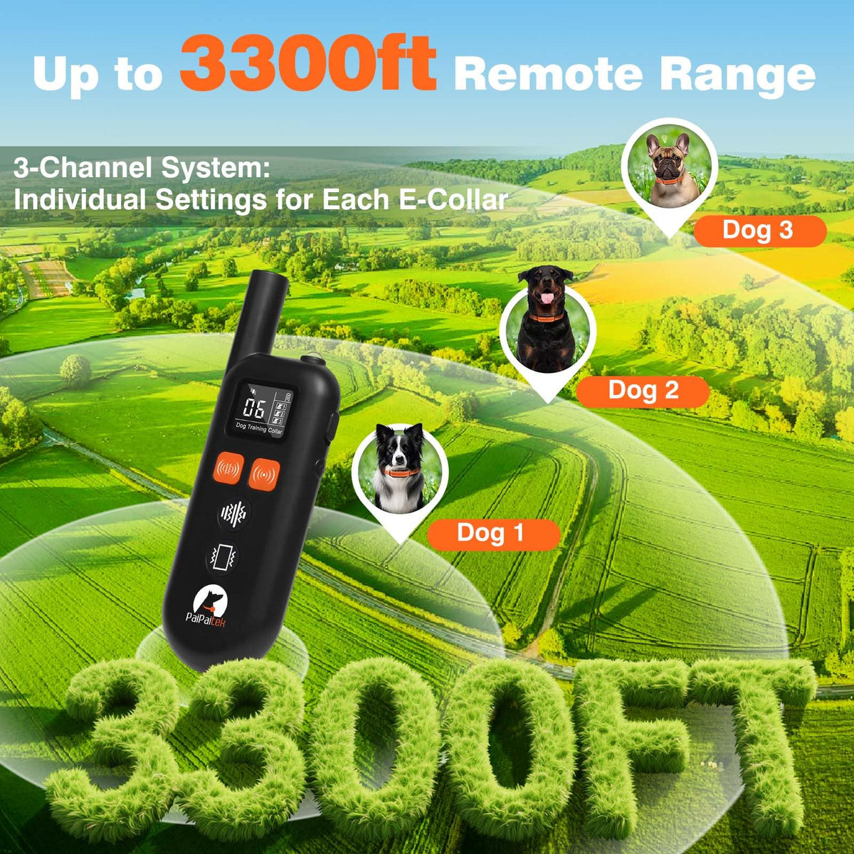 Vibrating Dog Training Collar with Remote O770482