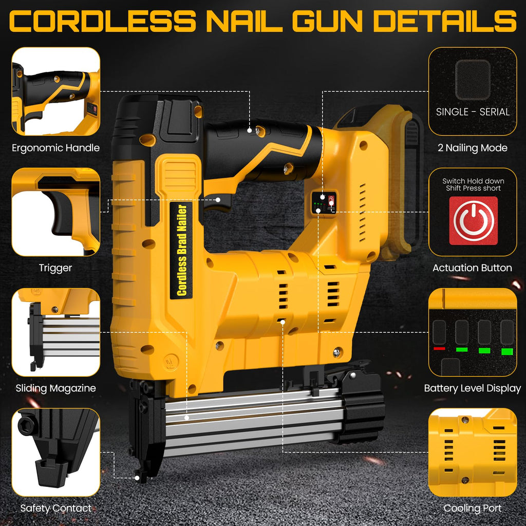 18 Gauge Cordless Brad Nailer & Staple Gun O879445