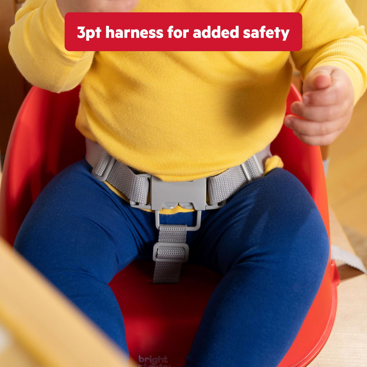 Easy-Clean Baby Booster Feeding Chair with 3-Point Harness S991
