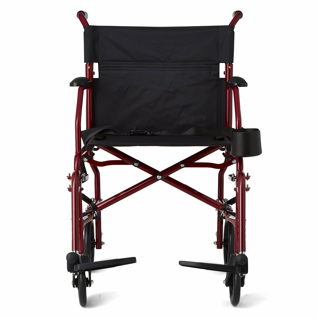 Ultra Lightweight Foldable Transport Wheelchair 19-Inch Seat N79198