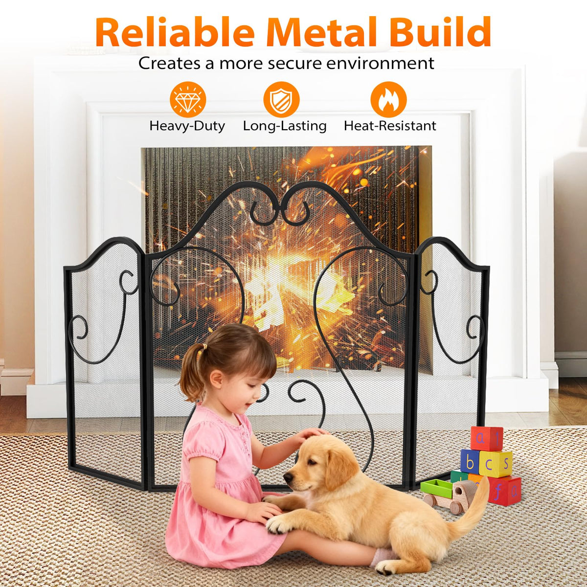 Foldable Fireplace Screen R29570