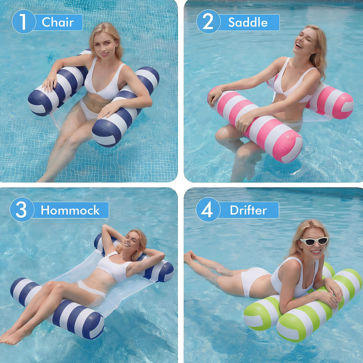4 Pack Inflatable Pool Floats A7630